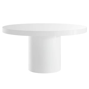 Modway Gratify 59&quot Round MDF Wood Dining Table in White Finish