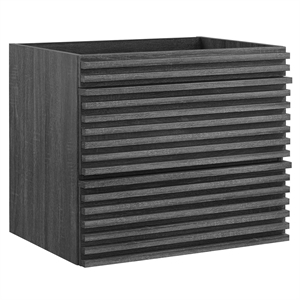 Modway Render 23.5&quot MDF Wood Wall-Mount Bathroom Vanity Cabinet in Charcoal