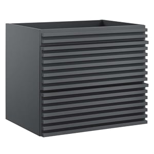 Modway Render 23.5&quot MDF Wood Wall-Mount Bathroom Vanity Cabinet in Gray
