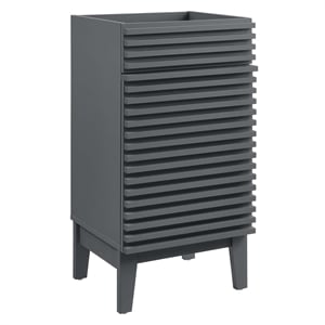 Modway Render 17&quot Particleboard and Laminate Bathroom Vanity Cabinet in Gray