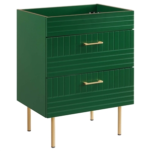 Modway Daybreak 23.5&quot Particleboard MDF Wood and Metal Bathroom Vanity in Green