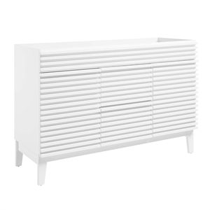 Modway Render 47&quot MDF and Particleboard Bathroom Vanity Cabinet in White