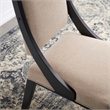 Modway Cambridge Solid Wood and Fabric Dining Chairs in Beige (Set of 2)