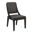 Modway Cambridge Solid Wood and Fabric Dining Chairs in Gray (Set of 2)