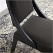 Modway Cambridge Solid Wood and Fabric Dining Chairs in Gray (Set of 2)