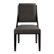 Modway Cambridge Solid Wood and Fabric Dining Chairs in Gray (Set of 2)
