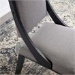 Modway Cambridge Solid Wood and Fabric Dining Chairs in Light Gray (Set of 2)