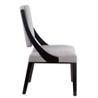 Modway Cambridge Solid Wood and Fabric Dining Chairs in Light Gray (Set of 2)