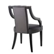 Modway Virtue Performance Velvet Dining Chairs in Gray (Set of 2)