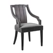 Modway Virtue Performance Velvet Dining Chairs in Gray (Set of 2)