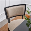 Modway Pristine Solid Wood and Fabric Dining Chairs in Beige (Set of 2)