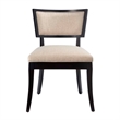 Modway Pristine Solid Wood and Fabric Dining Chairs in Beige (Set of 2)