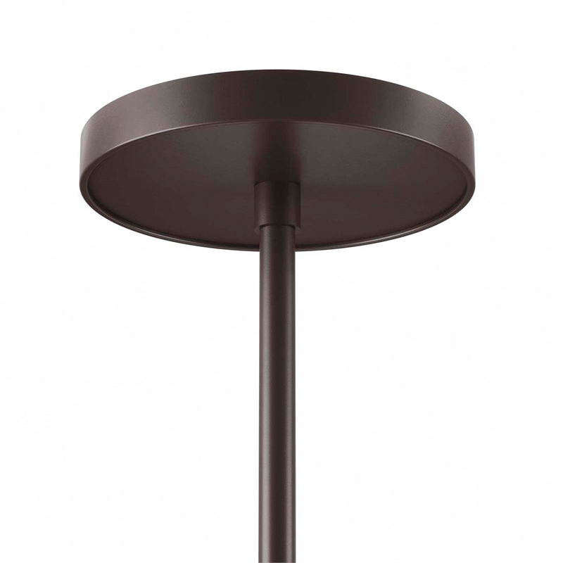 Modway Mercer 4-Light Metal and Fabric Pendant Light in White/Bronze