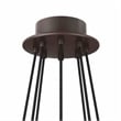 Modway Surround 8-Light Metal and Fabric Chandelier in White/Bronze