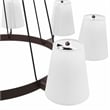 Modway Surround 8-Light Metal and Fabric Chandelier in White/Bronze
