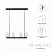 Modway Enthrall 8-Light Metal and Fabric Chandelier in White/Brass