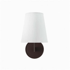 Modway Surround Metal and Fabric Wall Sconce in White/Bronze