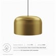 Modway Avenue 1-Light Modern Style Metal Pendant Light in Satin Brass