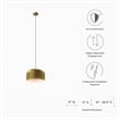Modway Avenue 1-Light Modern Style Metal Pendant Light in Satin Brass