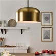 Modway Avenue 1-Light Modern Style Metal Pendant Light in Satin Brass