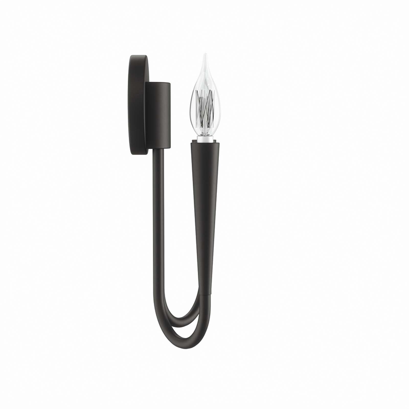 Modway Penrose 2-Light Modern Style Metal Wall Sconce in Black