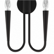 Modway Penrose 2-Light Modern Style Metal Wall Sconce in Black