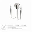 Modway Penrose 2-Light Modern Style Metal Wall Sconce in Polished Nickel