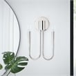 Modway Penrose 2-Light Modern Style Metal Wall Sconce in Polished Nickel