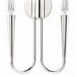 Modway Penrose 2-Light Modern Style Metal Wall Sconce in Polished Nickel