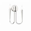 Modway Penrose 2-Light Modern Style Metal Wall Sconce in Polished Nickel