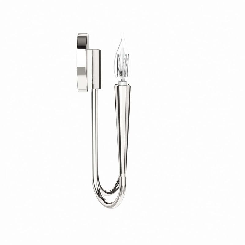 Modway Penrose 2-Light Modern Style Metal Wall Sconce in Polished Nickel