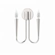 Modway Penrose 2-Light Modern Style Metal Wall Sconce in Polished Nickel