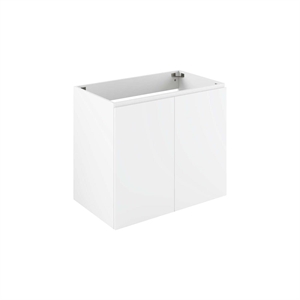 Modway Vitality 29.5&quot Plastic and Wood Wall-Mount Bathroom Vanity in White