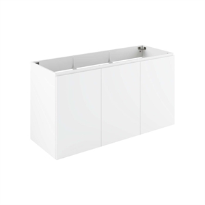Modway Vitality 47&quot Particleboard Melamine Wall-Mount Bathroom Vanity in White