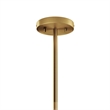 Modway Beacon 6-Light Metal and Glass Chandelier in Clear/Satin Brass