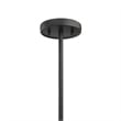 Modway Beacon 6-Light Metal and Glass Chandelier in Opal/Black