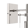 Modway Skylark Modern Style Glass Wall Sconce in Clear/Polished Nickel