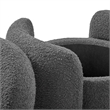 Modway Nebula Modern Style Fabric Boucle Upholstered Ottoman in Charcoal
