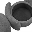 Modway Nebula Modern Style Fabric Boucle Upholstered Ottoman in Charcoal