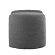 Modway Nebula Modern Style Fabric Boucle Upholstered Ottoman in Charcoal