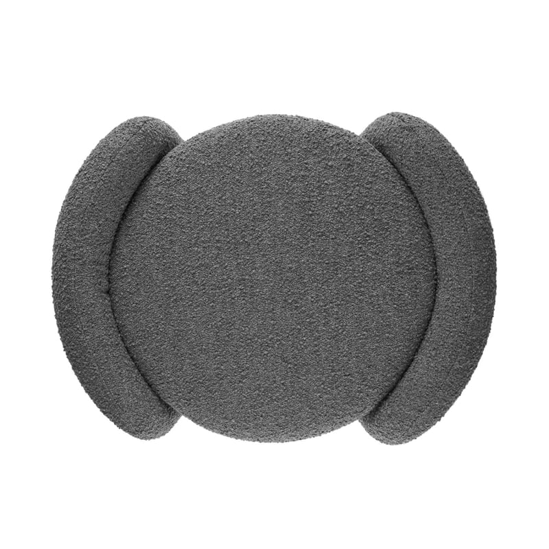 Modway Nebula Modern Style Fabric Boucle Upholstered Ottoman in Charcoal