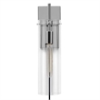Modway Skylark Modern Style Glass Wall Sconce in Clear and Polished Nickel
