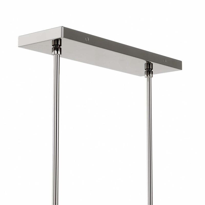 Modway Skylark 6-Light Glass and Metal Chandelier in Clear/Polished Nickel