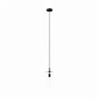 Modway Skylark Modern Style Metal and Glass Pendant Light in Clear/Black