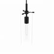 Modway Skylark Modern Style Metal and Glass Pendant Light in Clear/Black