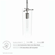 Modway Skylark Metal and Glass Pendant Light in Clear/Polished Nickel