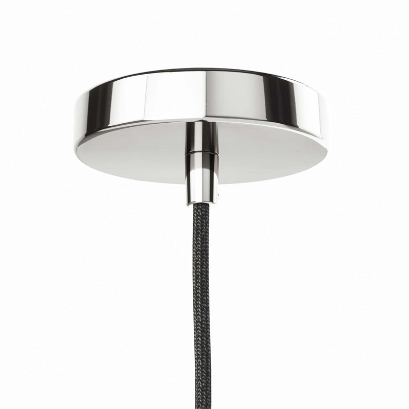 Modway Skylark Metal and Glass Pendant Light in Clear/Polished Nickel
