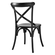 Modway Gear Modern Style Elm Wood Dining Side Chair in Black Finish