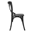 Modway Gear Modern Style Elm Wood Dining Side Chair in Black Finish