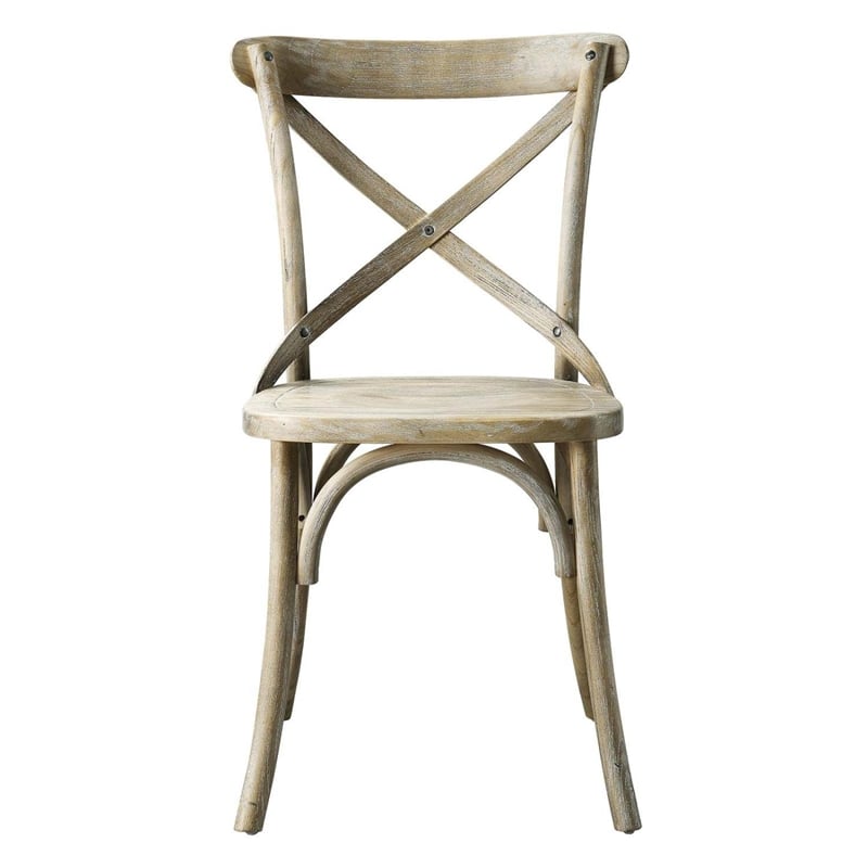Modway Gear Modern Style Elm Wood Dining Side Chair in Gray Finish